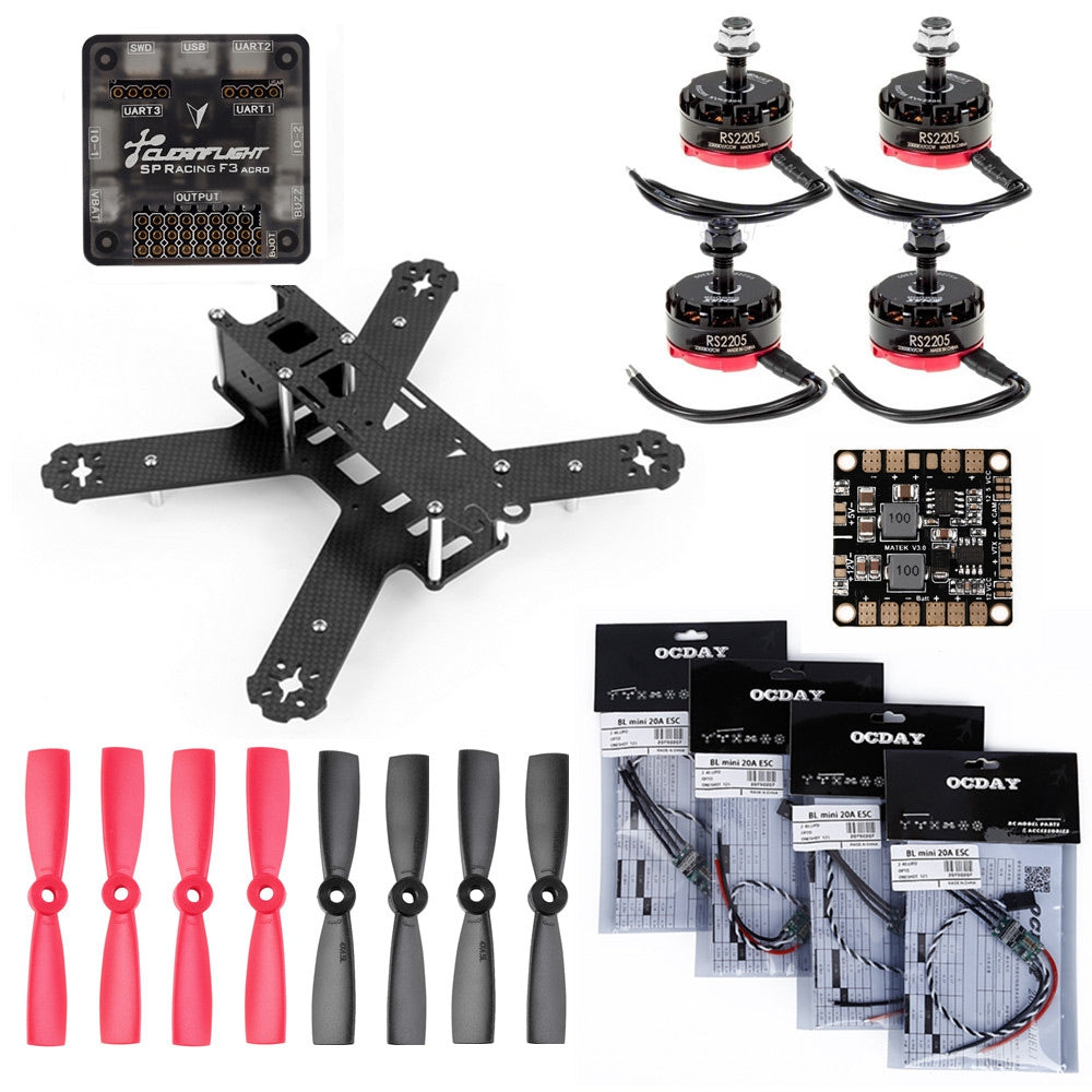 Dubai 210mm Carbon DIY Racing Drone Frame Kit with EMAX RS2205 Motor