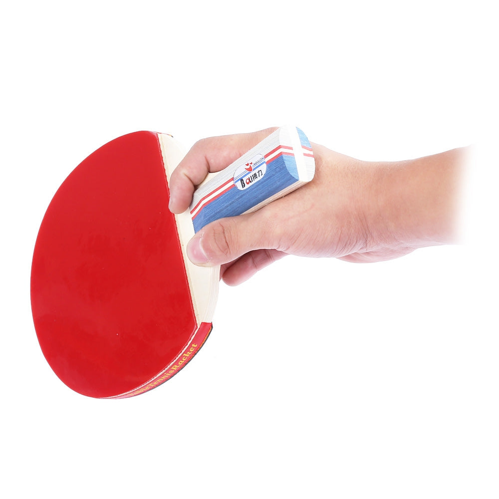 BOLI Table Tennis Ping Pong Racket Set Two Pimples-in Rubber Bats Three Balls