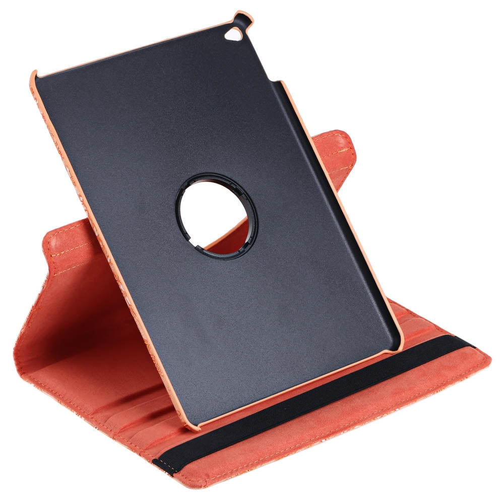 360 Degree Rotating Grape Grain Pattern PU Leather Stand Flip Folio Case for iPad Air 2
