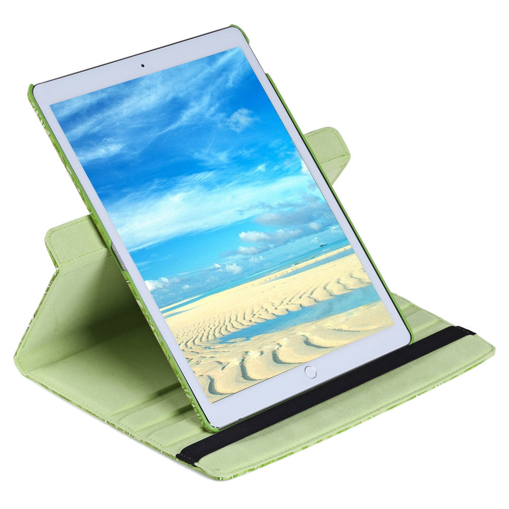 360 Degree Rotating Grape Grain Pattern PU Leather Stand Flip Folio Case for iPad Pro 12.9 Inch