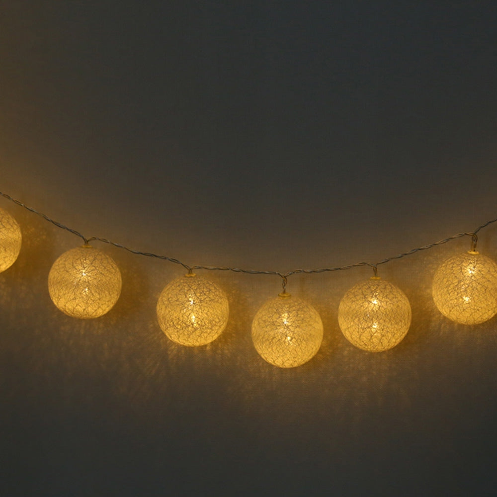 20PCS Creative Cotton LED Ball String Lights for Decoration