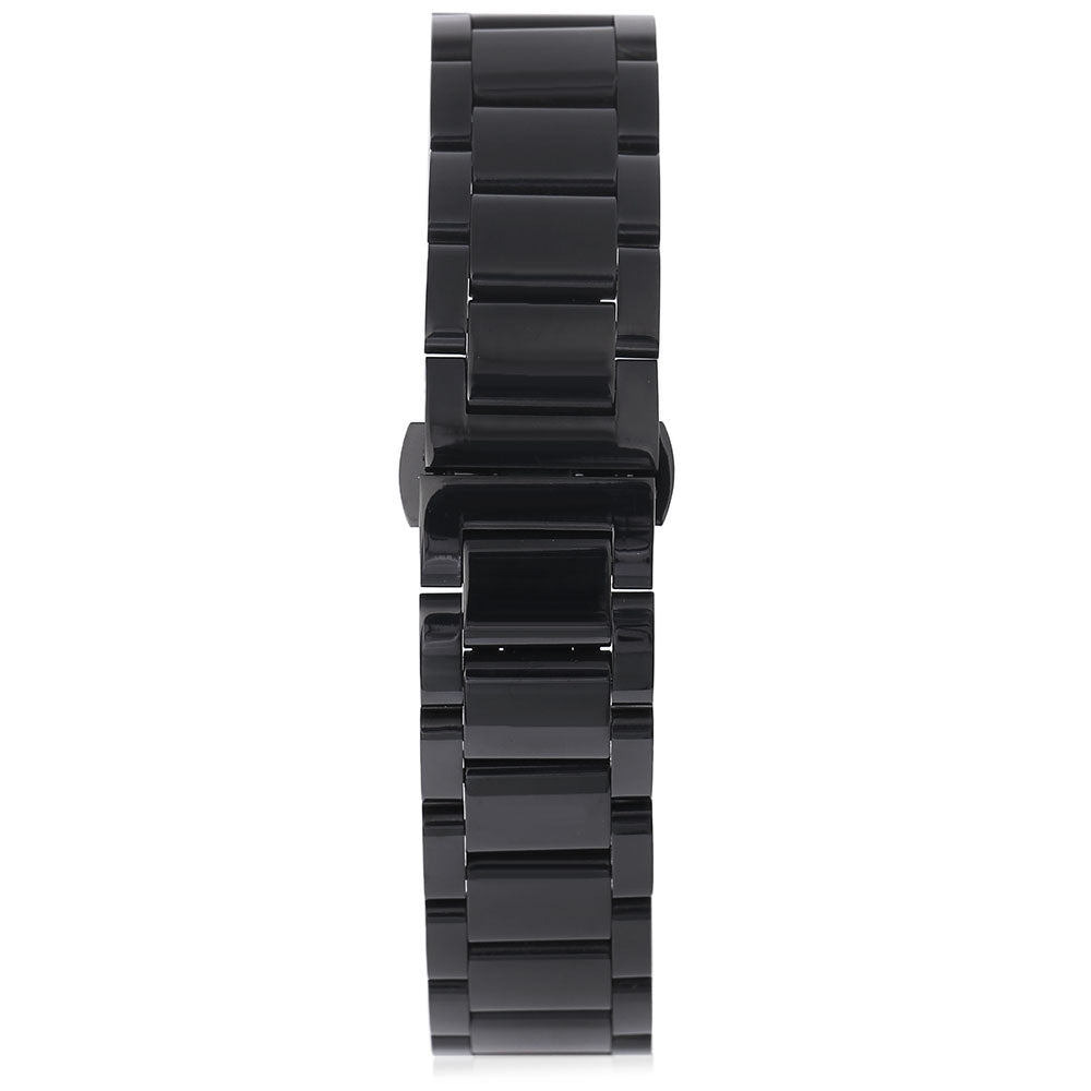 24MM Stainless Steel Glazed Watch Strap Butterfly Clasp Band