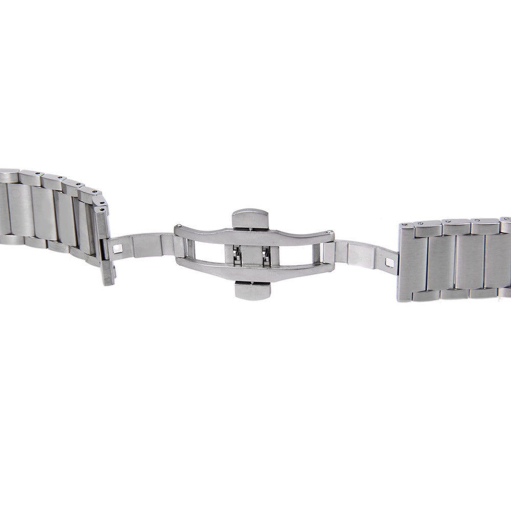 20mm Watch Strap Stainless Steel Butterfly Clasp Band