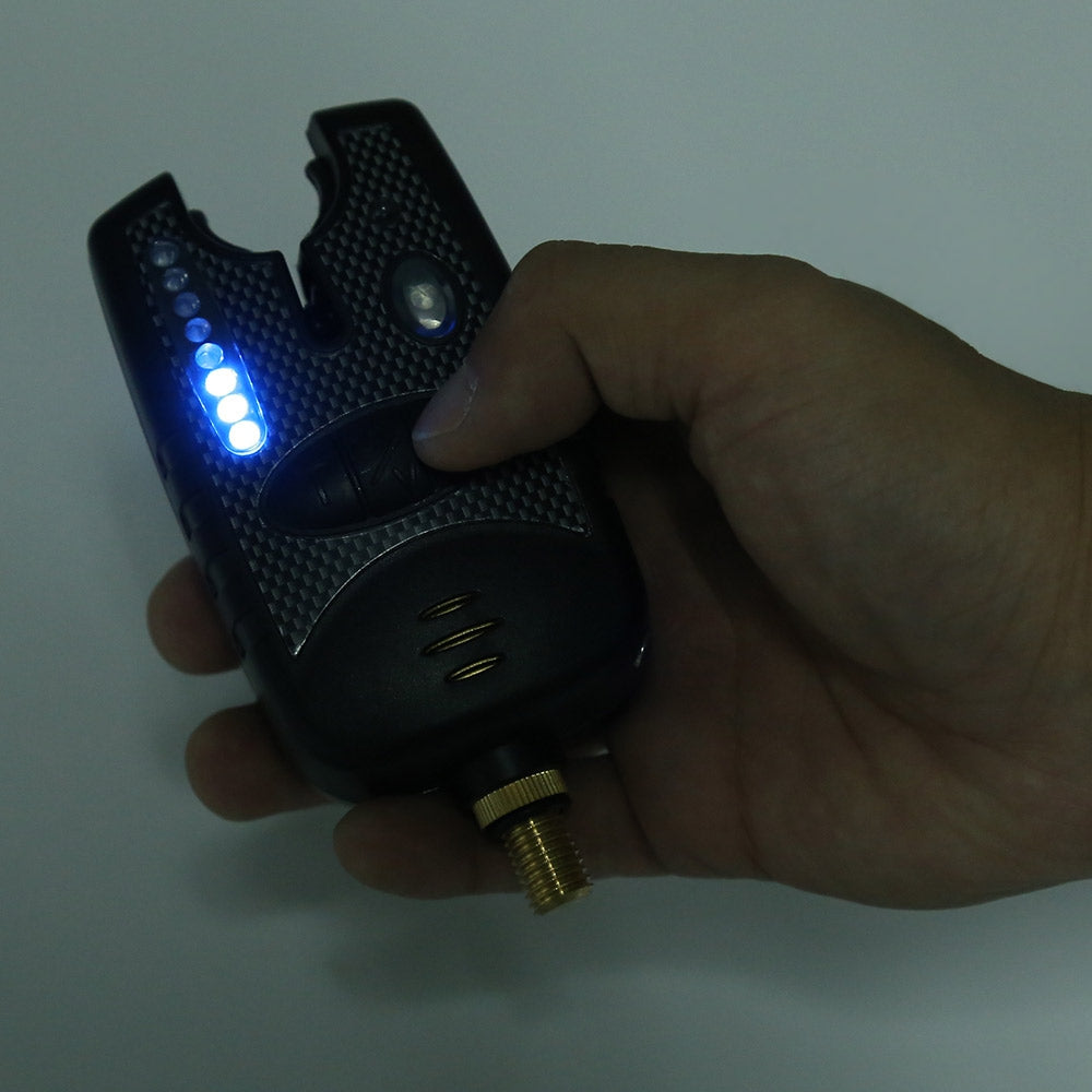 8 LEDs Water Resistant Adjustable Tone Volume Sensitivity Fishing Sound Alert Bite Alarm
