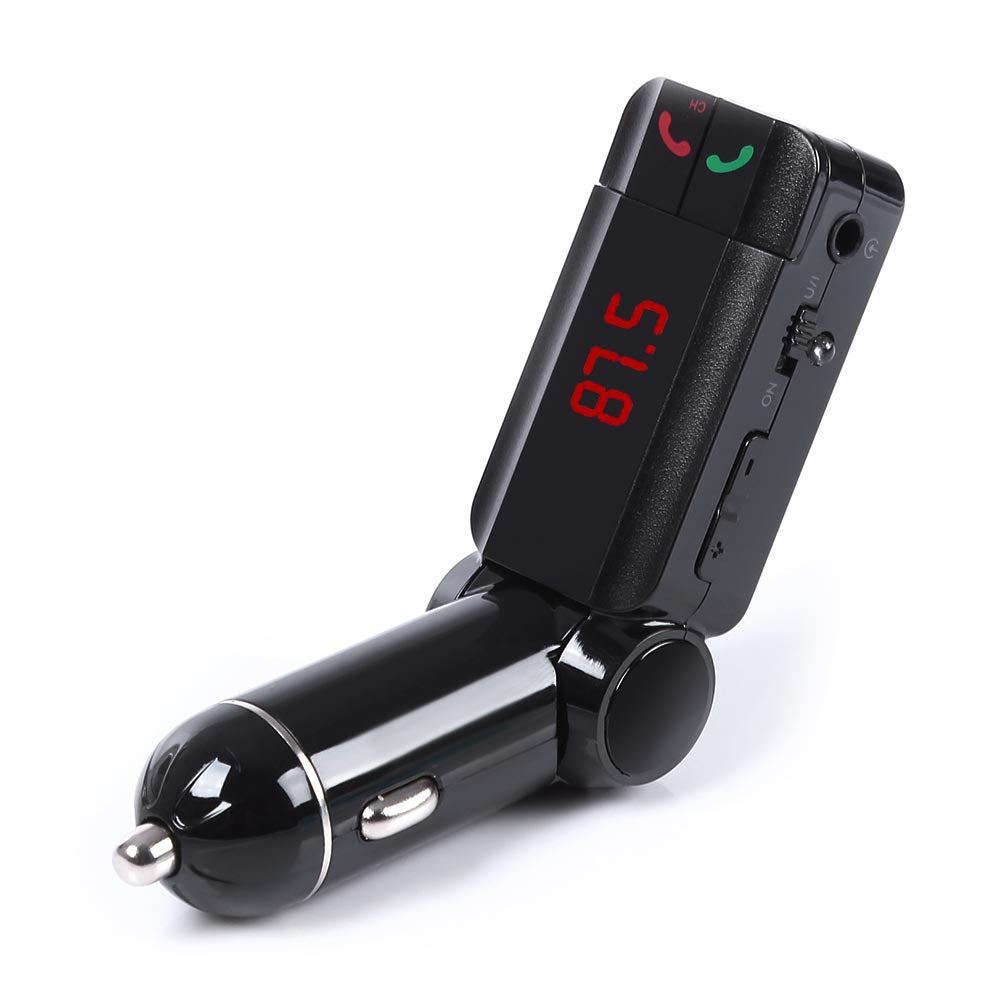 BC06S Wireless Bluetooth Car Charger Dual USB FM Transmitter Current Voltage Display
