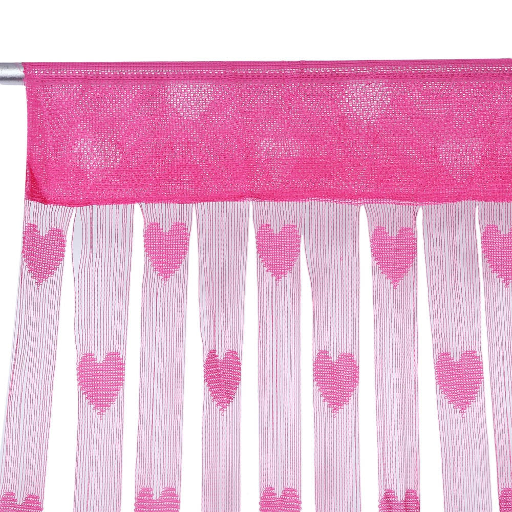 2 x 1M Romantic Heart Shape Line Tassel String Door Curtain Room Window Divider