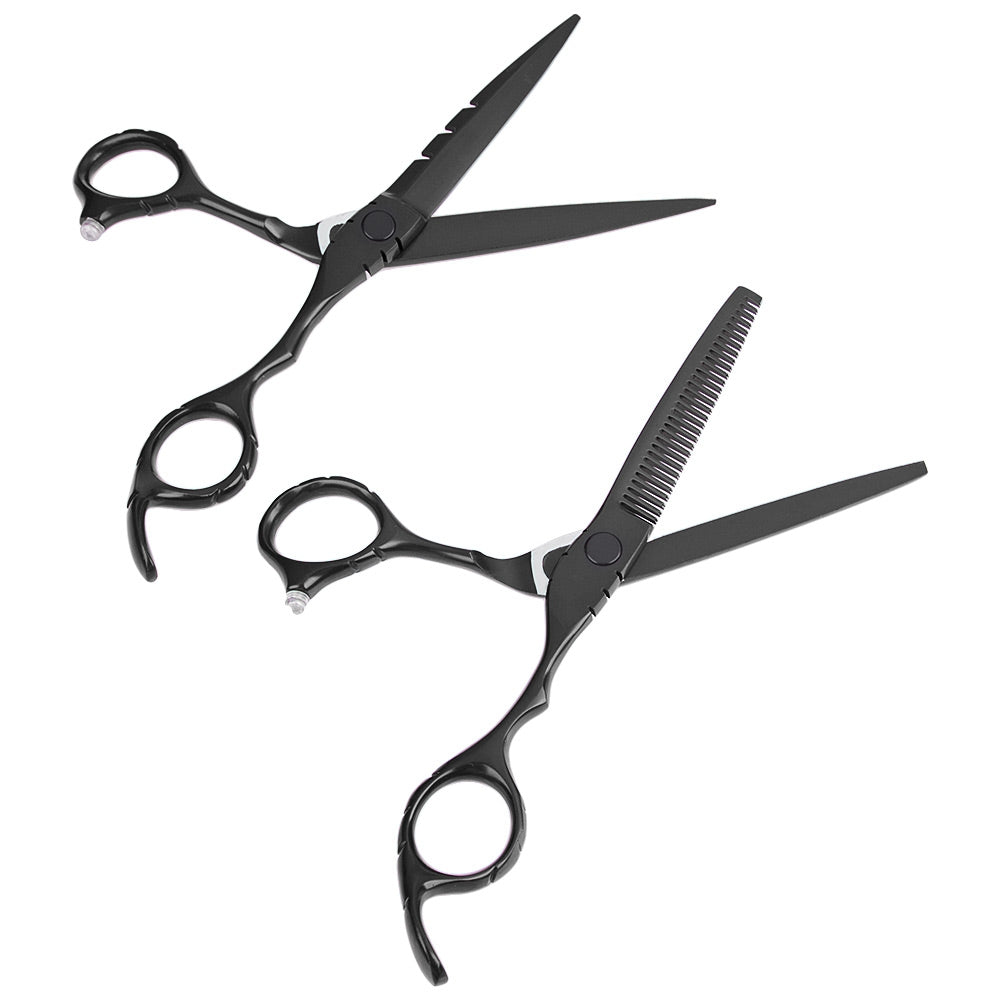 2pcs 6.0 Inch Stainless Steel Hair Scissors Thinning Cutting Set Barber Shears