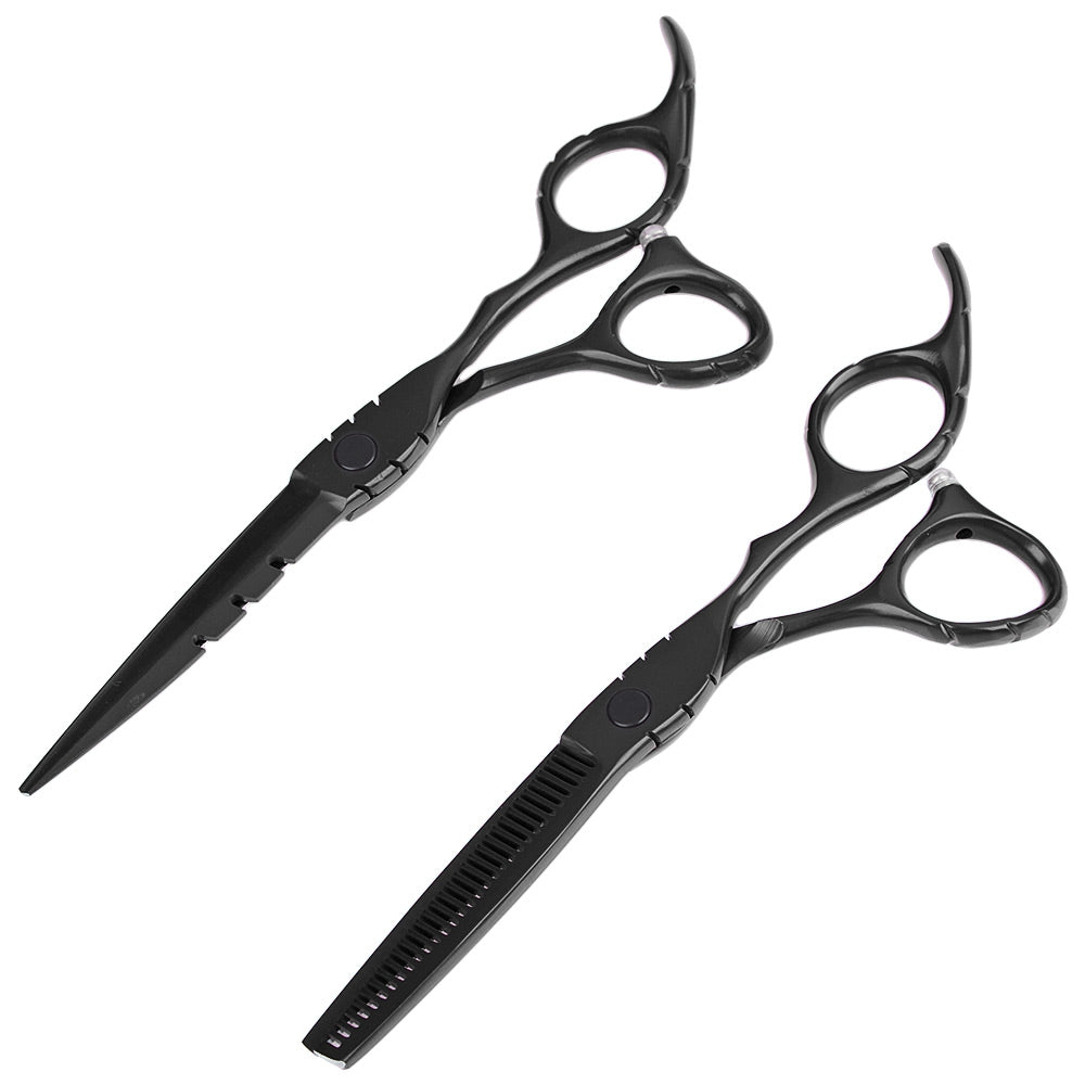 2pcs 6.0 Inch Stainless Steel Hair Scissors Thinning Cutting Set Barber Shears