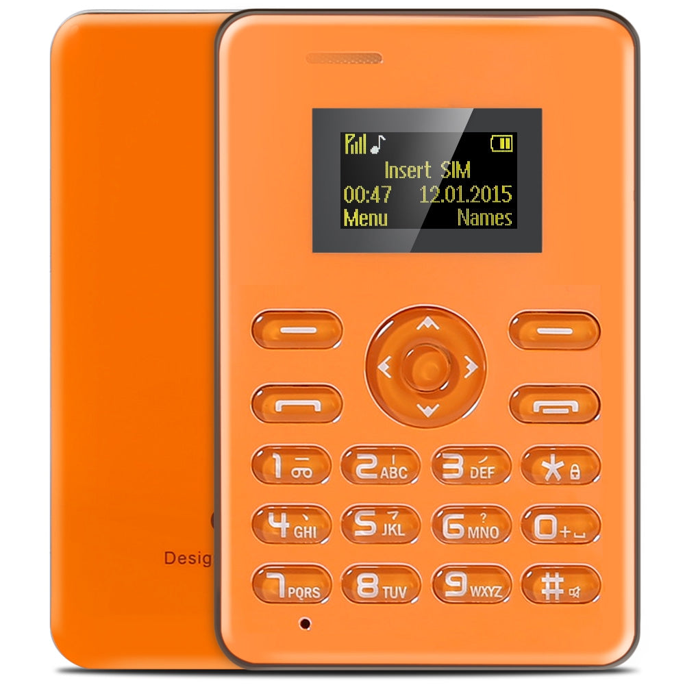 AIEK Q3 1.0 inch Card Phone Bluetooth FM MP3 Playback Audio Player Alarm Calculator