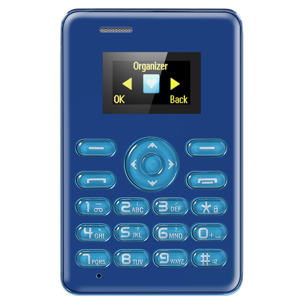 AIEK Q3 1.0 inch Card Phone Bluetooth FM MP3 Playback Audio Player Alarm Calculator