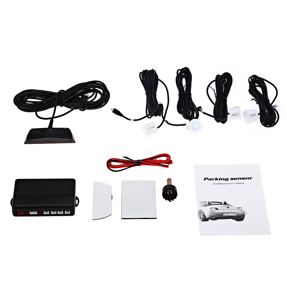 CRS6100 Car Auto LED Display Reverse Backup Radar System Buzzing Sound Warning with 4 Parking Se...