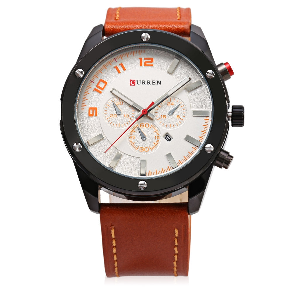 CURREN 8204 Decorative Sub-dial Male Quartz Watch