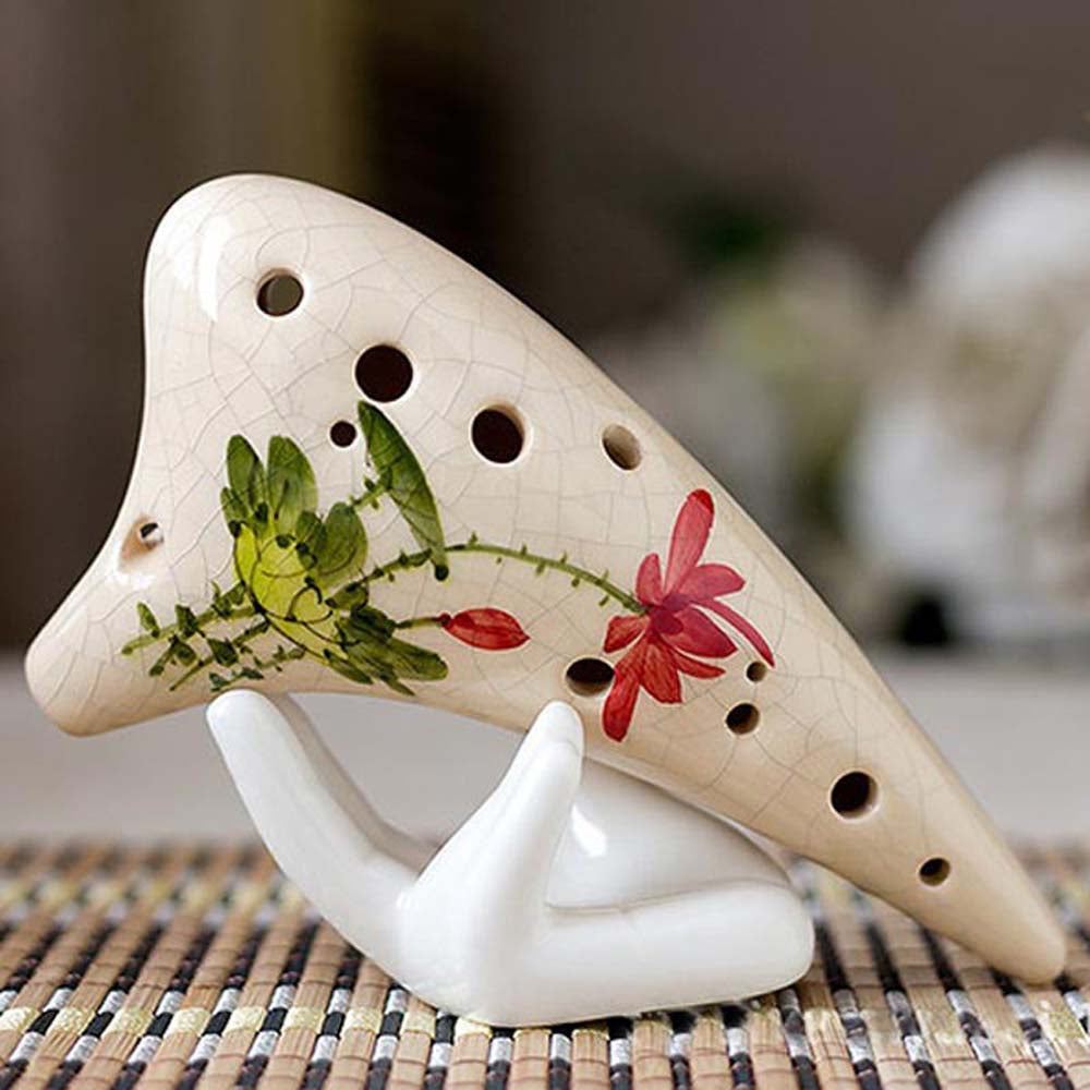 Ceramic Base of Hand Holder for 6 Holes / 12 Holes Ocarina Flute Musical Instrument