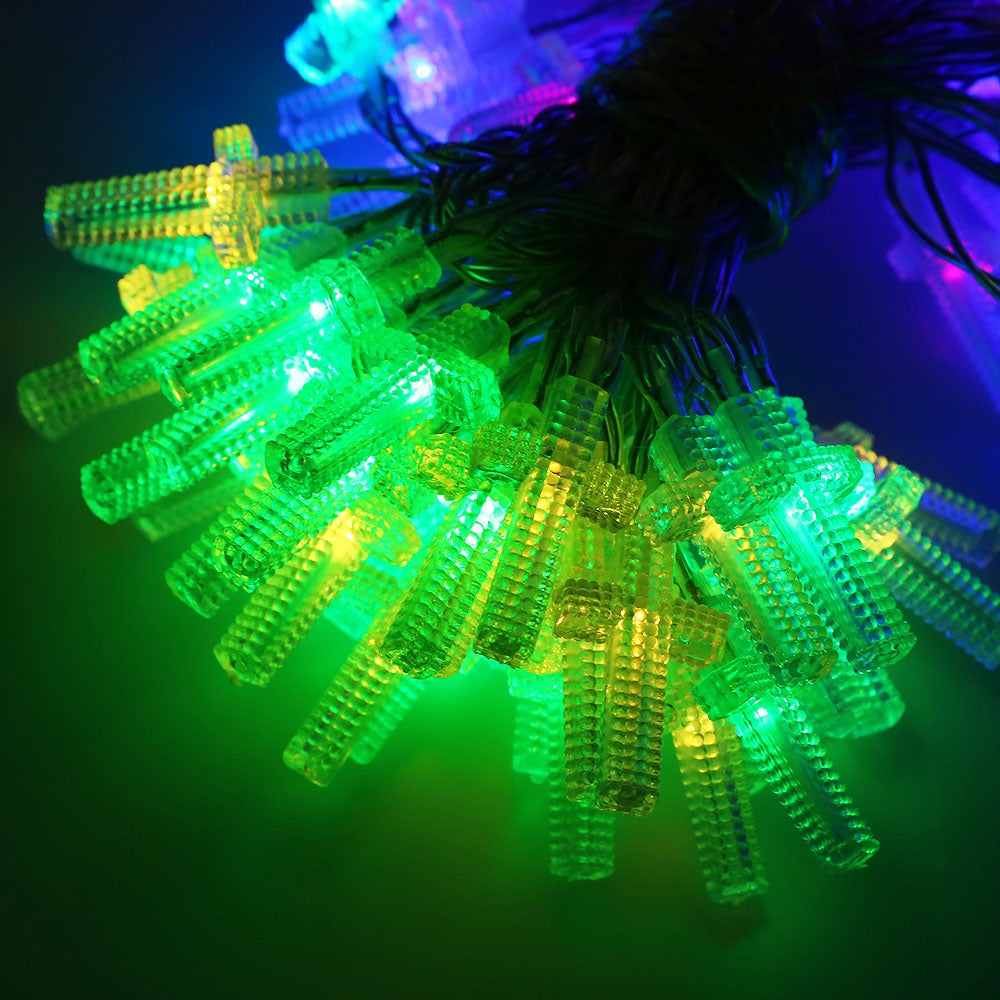 10M 80 LEDs Christian Cross String Light with Battery Container