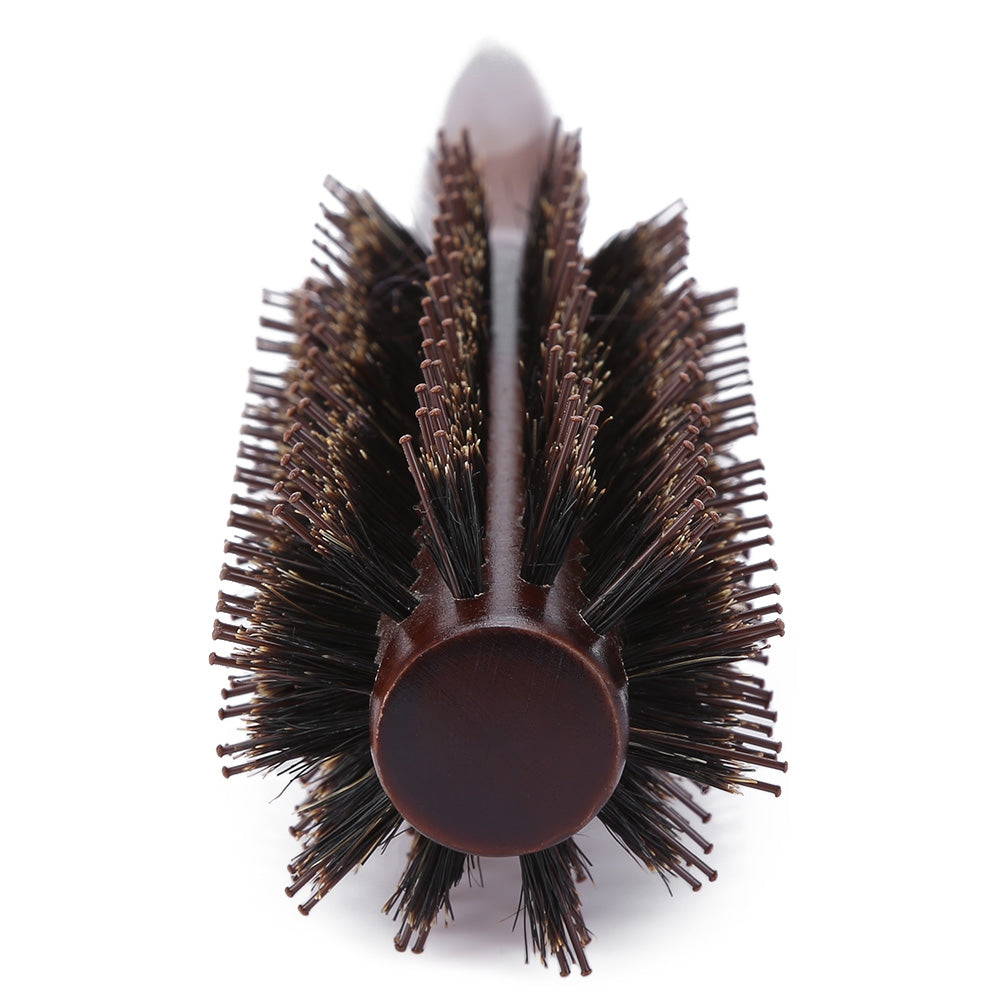 Curly Hair Comb Round Brush Wooden Handle Bristle Anti-static Hairdressing