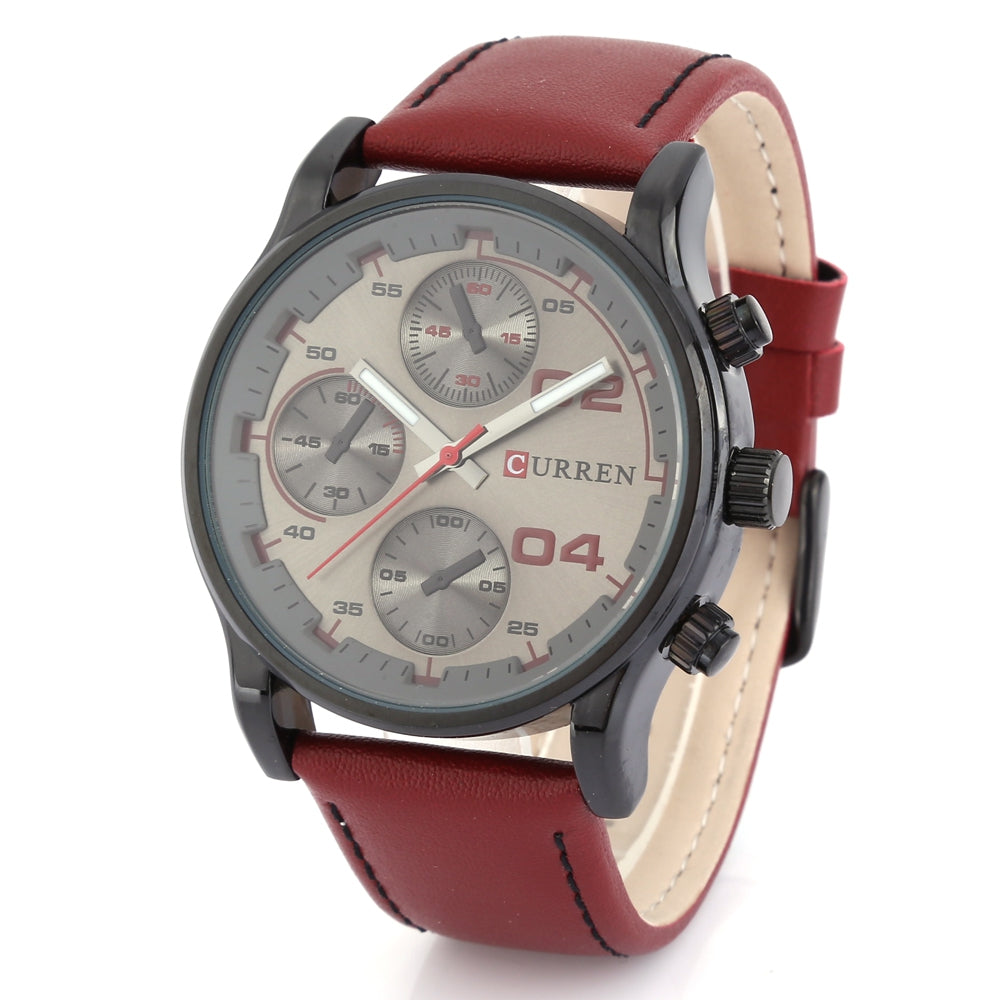 CURREN 8207 Casual Male Quartz Watch with Decorative Sub-dial