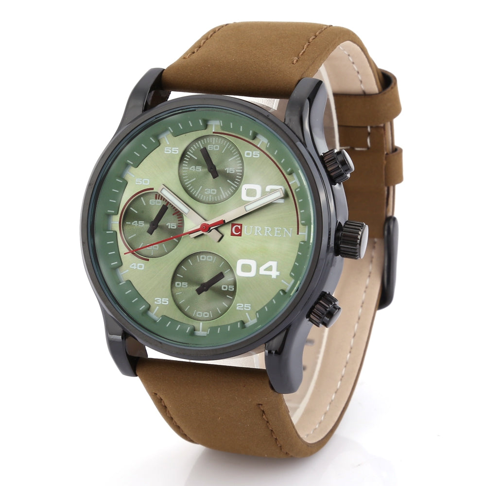 CURREN 8207 Casual Male Quartz Watch with Decorative Sub-dial