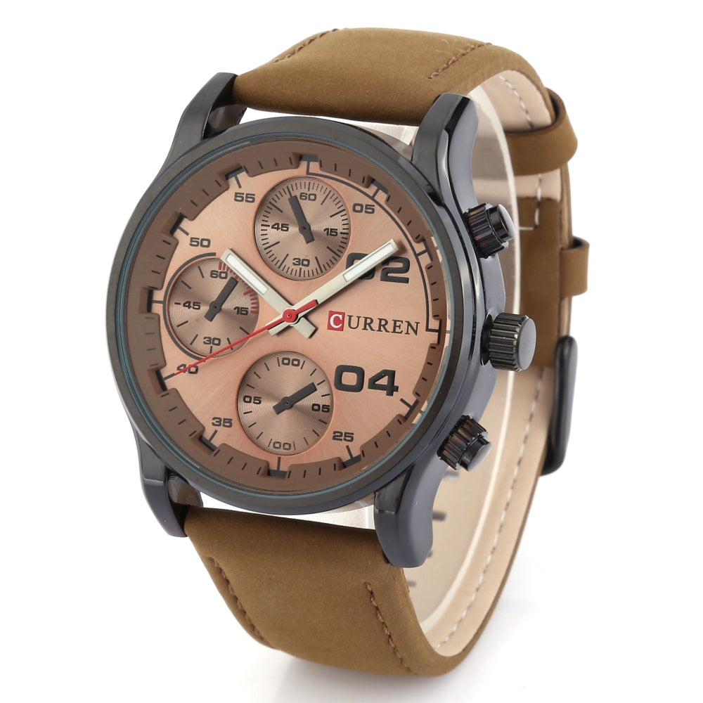 CURREN 8207 Casual Male Quartz Watch with Decorative Sub-dial