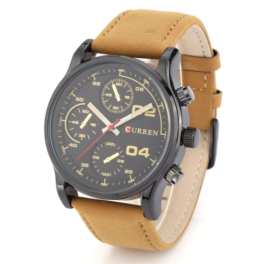 CURREN 8207 Casual Male Quartz Watch with Decorative Sub-dial