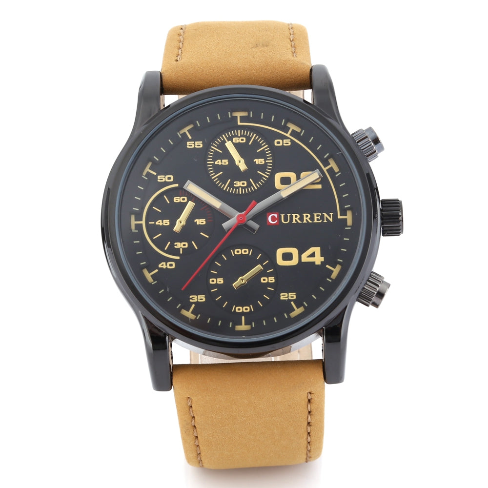 CURREN 8207 Casual Male Quartz Watch with Decorative Sub-dial