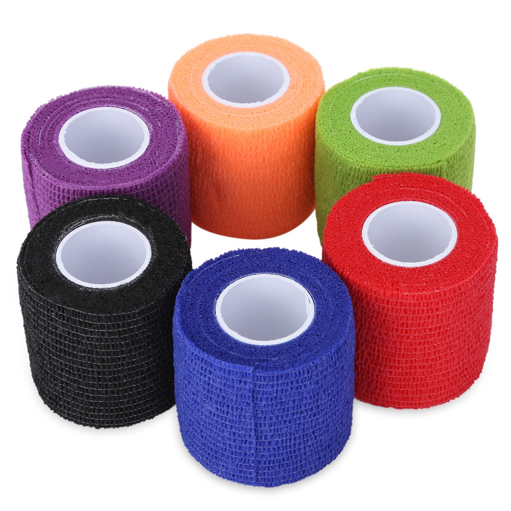 6pcs Tattoo Self Adhesive Elastic 5cm Wide Sports Tennis Elbow Bandage Nail Tapes Finger Protect...