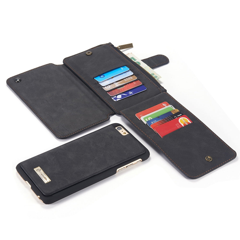 2 in 1 PU Leather Pocket Protective Case for iPhone 6 / 6S Full Body Mobile Shell with Card Slot