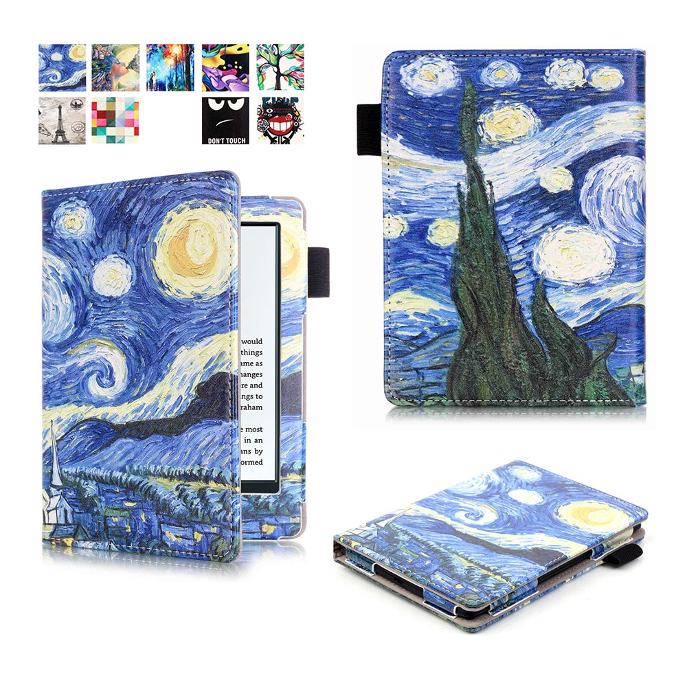 558 PU Leather Painted Protective Cover with Auto Sleep Wake Up Function for Kindle