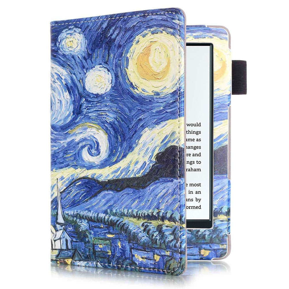 558 PU Leather Painted Protective Cover with Auto Sleep Wake Up Function for Kindle