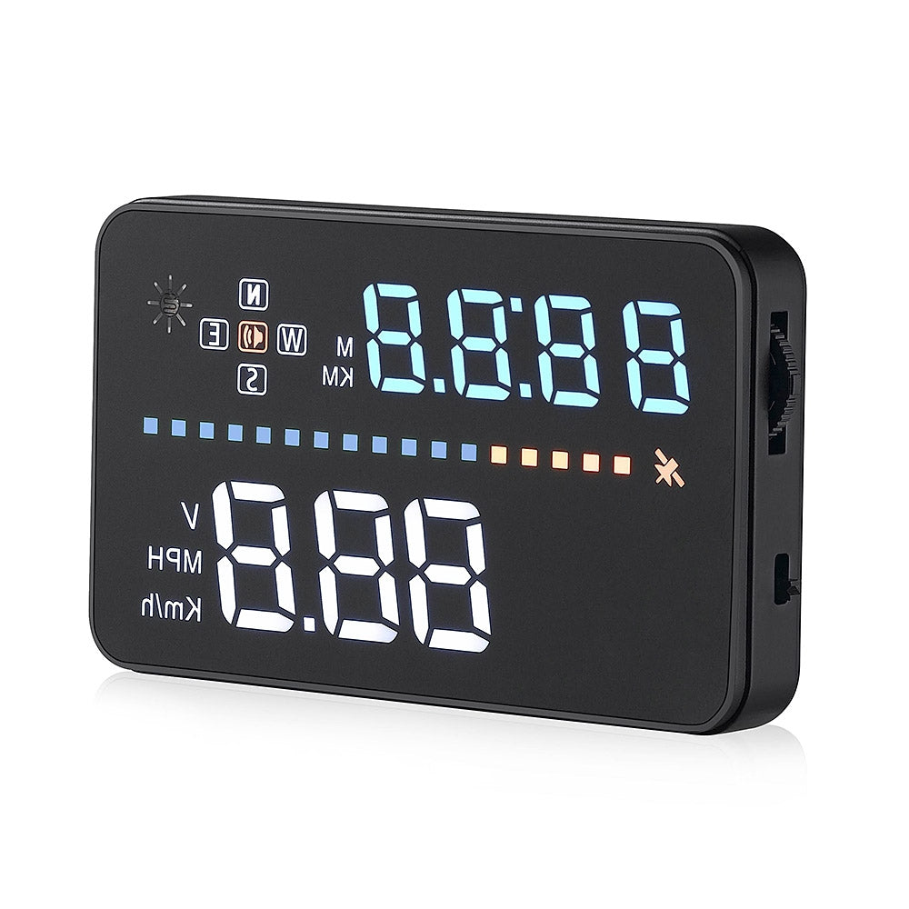 A3 Car 3.5 Inch OBDII Interface HUD Head Up Display Real-time Voltage Driving Distance Monitor