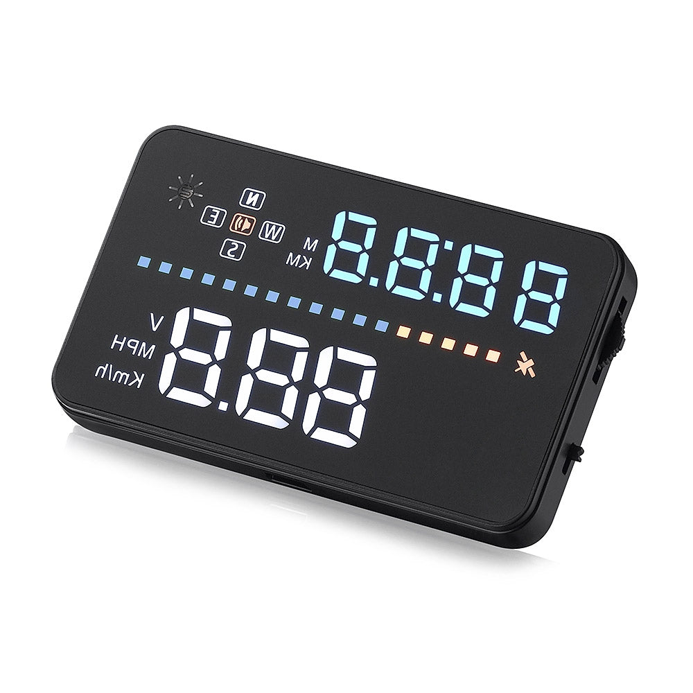 A3 Car 3.5 Inch OBDII Interface HUD Head Up Display Real-time Voltage Driving Distance Monitor