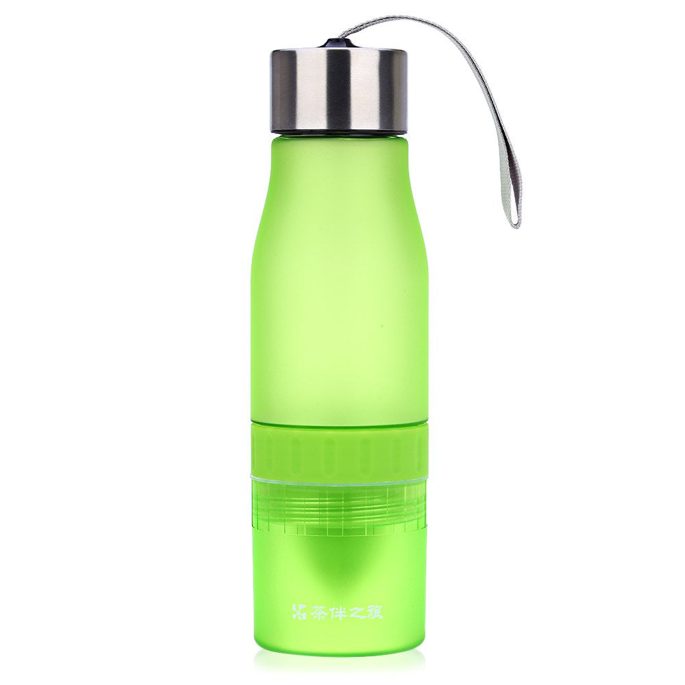 Cargen PM001 700ml Portable Frosted Plastic Lemon Juice Water Bottle with Hand Rope