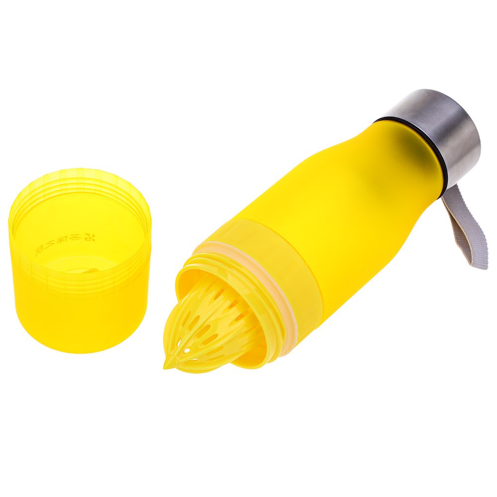 Cargen PM001 700ml Portable Frosted Plastic Lemon Juice Water Bottle with Hand Rope