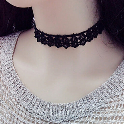 Cut Out Sunflower Lace Choker