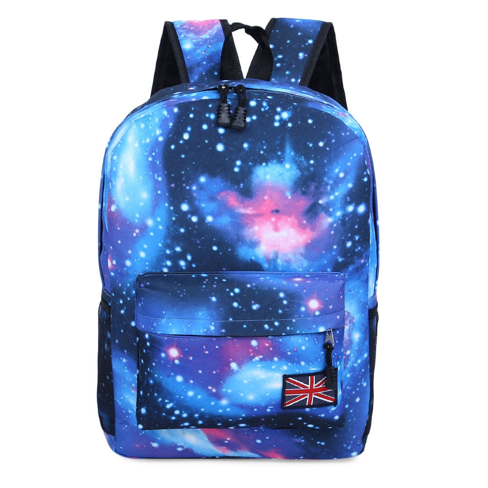 Charming Cosmos Print Unisex School Shopping Travel Portable Backpack