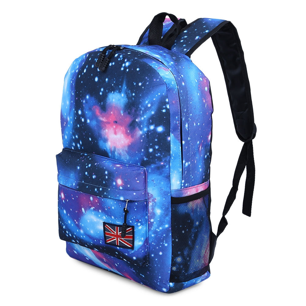 Charming Cosmos Print Unisex School Shopping Travel Portable Backpack