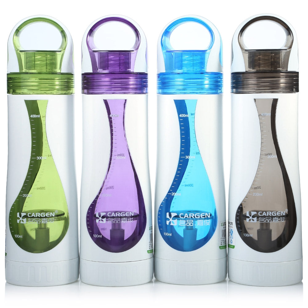 Cargen TB001 500ML Water Drip Design Portable PC Double Layer Travel Tea Water Bottle Kettle