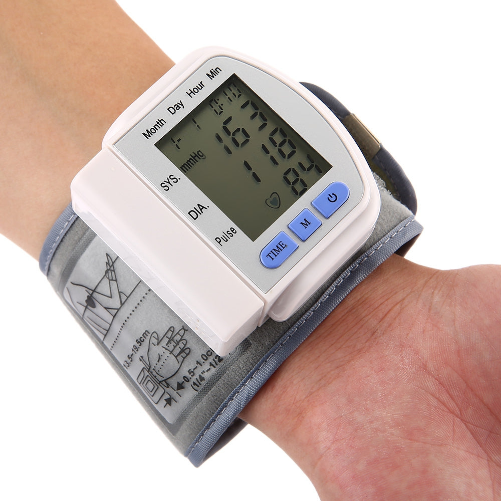 CHANGKUN Automatic Digital Storage Memory Instant Read Heart Rate Wrist Blood Pressure Monitor