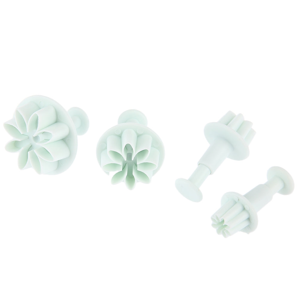 4pcs Sunflower Plastic Plunger Daisy Flower Cookie Cake Decorating Fondant Mold