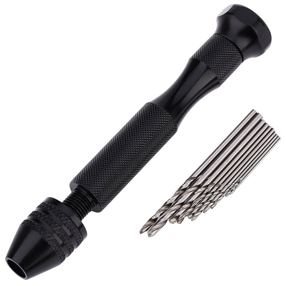 0.4MM - 2MM 11pcs High Speed Steel Hand Twist Drill Rotary Tool