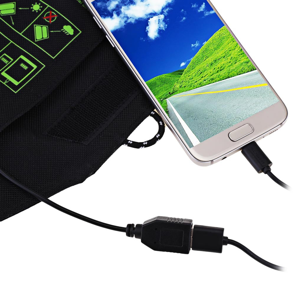 ALLPOWERS 10W Monocrystalline Silicon Solar Panel Water Resistant Folding Charging Bag