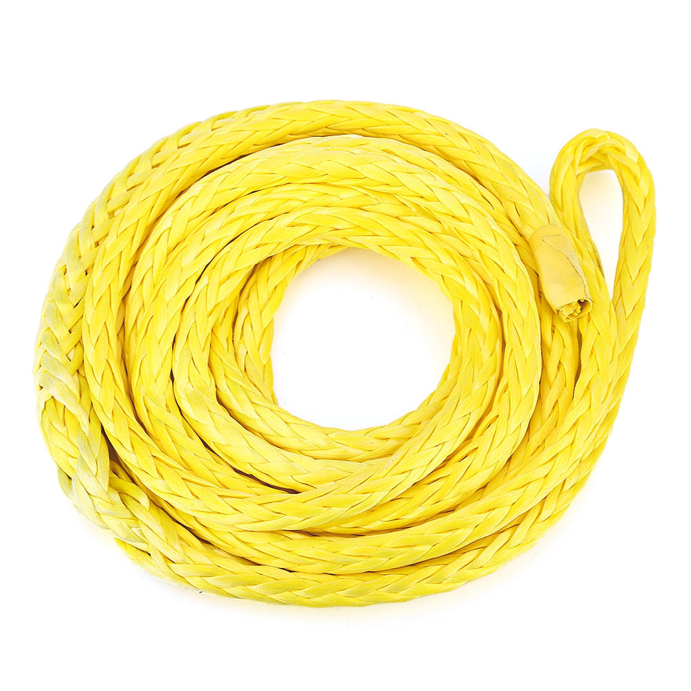 Car Winch Rope 1/4 inch 8 feet Standard 7000lbs Breaking Strength 23.5cm Protective Sheath