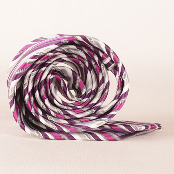 Chevron Stripe Pattern 8.5CM Width Silk Tie