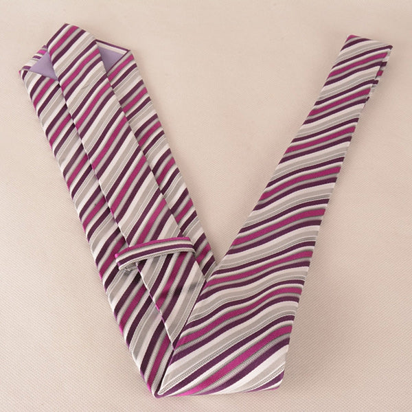 Chevron Stripe Pattern 8.5CM Width Silk Tie