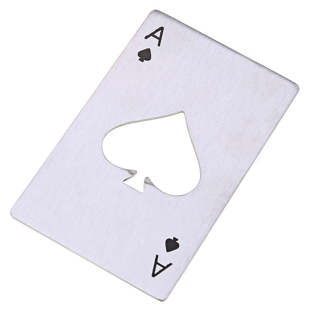 Creative Spades Ace Shape Bottle Opener Stainless Steel Poker Card Elegant Gift