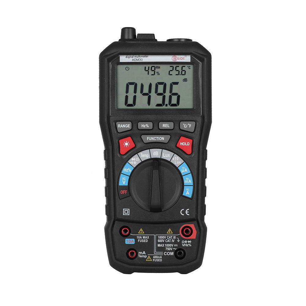 BSIDE ADM30 Digital Multimeter Temperature / Lux / Humidity Measurer