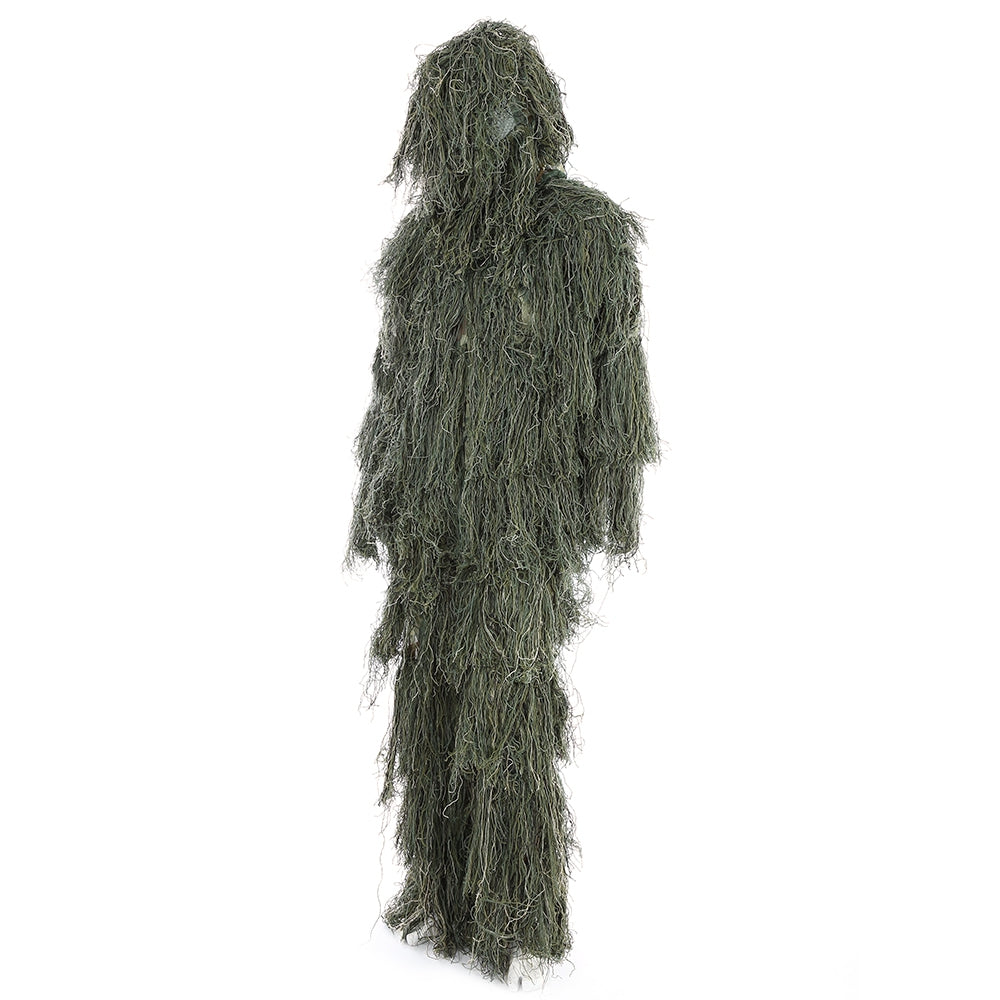Camouflage Jungle Hunting Ghillie Suit Set Woodland Sniper Birdwatching Poncho