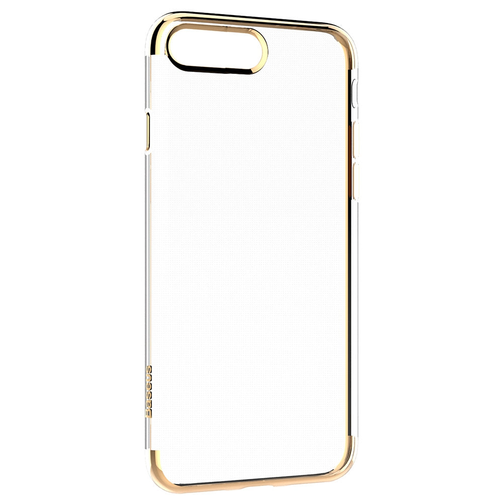 Baseus Shining Series Ultra Slim Soft Clear Panel Electroplate Plating TPU Case Cover for iPhone...