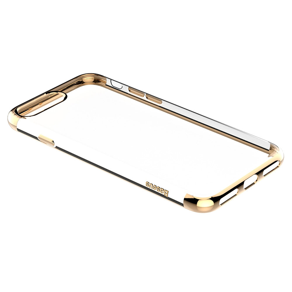 Baseus Shining Series Ultra Slim Soft Clear Panel Electroplate Plating TPU Case Cover for iPhone...