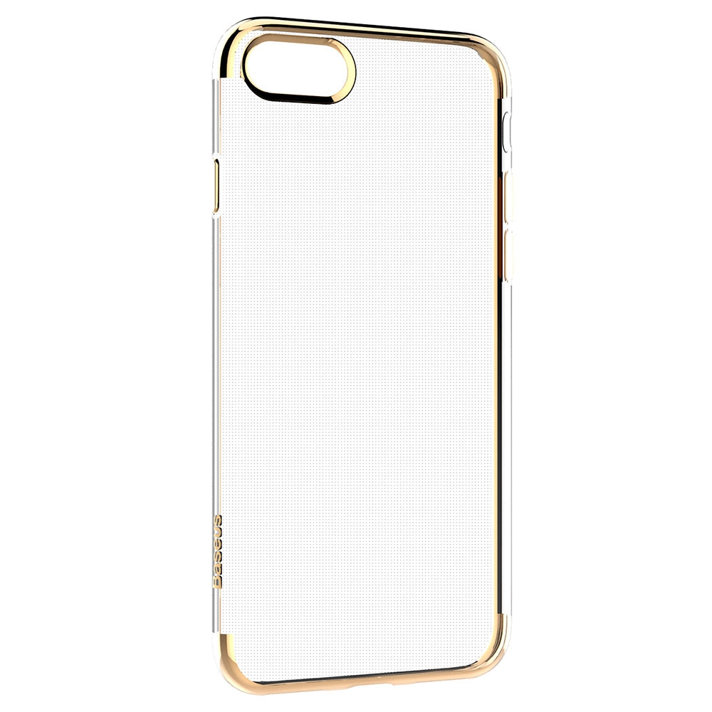 Baseus Shining Series Ultra Slim Soft Clear Panel Electroplate Plating TPU Case Cover for iPhone 7