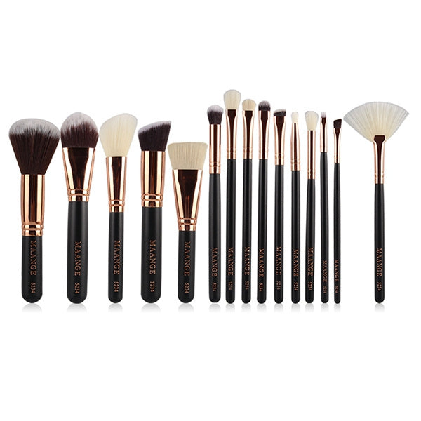 15 Pcs Nylon Face Eye Lip Makeup Brush Set